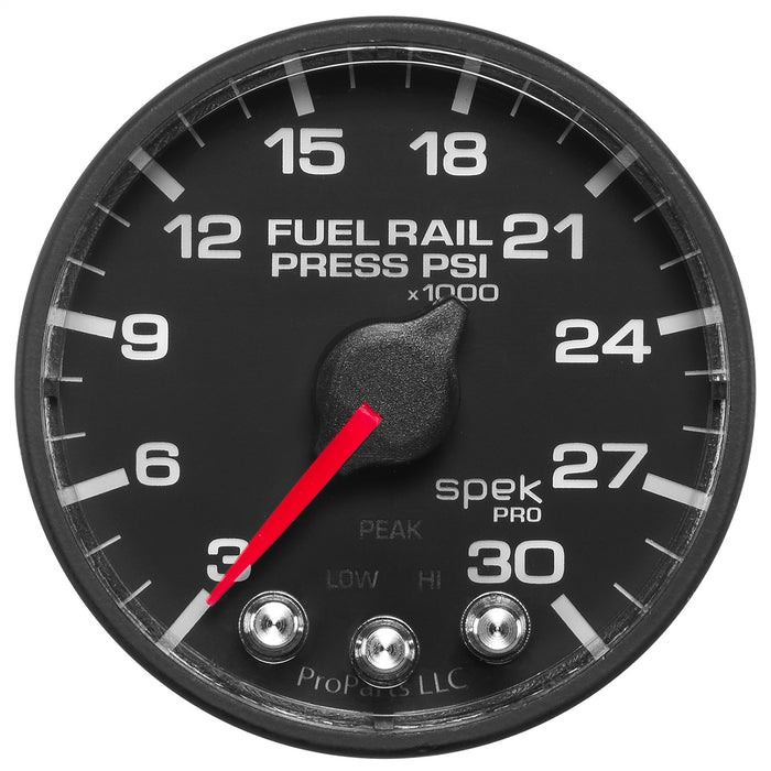 AutoMeter P321328 GAUGE; RAIL PRESS; 2 1/16in.; 30KPSI; STEPPER MOTOR W/PEAK/WARN; BLK/BLK; SPEK - Truck Part Superstore
