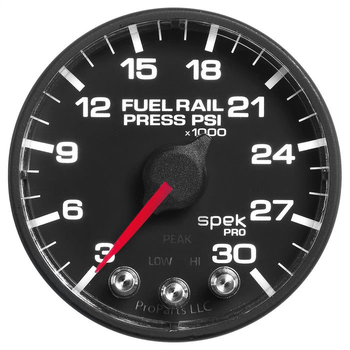 AutoMeter P321328 GAUGE; RAIL PRESS; 2 1/16in.; 30KPSI; STEPPER MOTOR W/PEAK/WARN; BLK/BLK; SPEK - Truck Part Superstore