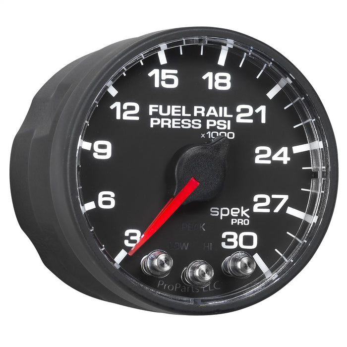 AutoMeter P321328 GAUGE; RAIL PRESS; 2 1/16in.; 30KPSI; STEPPER MOTOR W/PEAK/WARN; BLK/BLK; SPEK - Truck Part Superstore