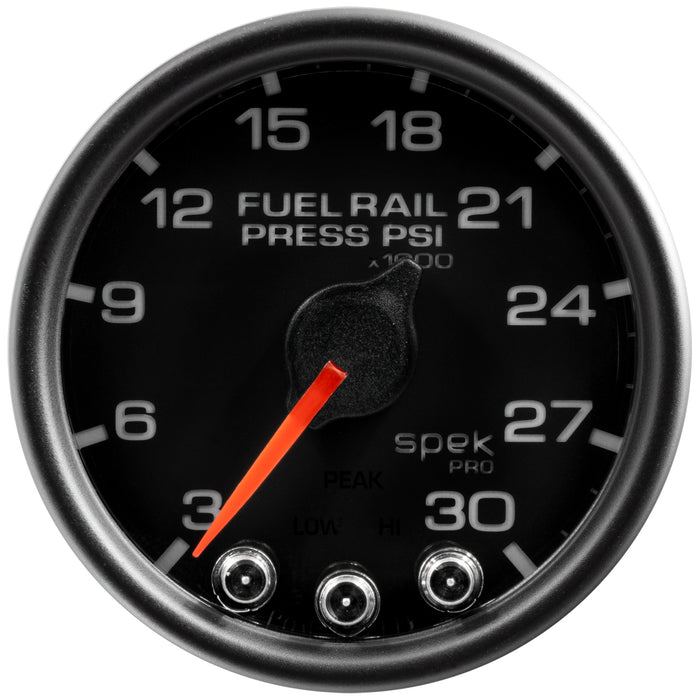 AutoMeter P32132 GAUGE; RAIL PRESS; 2 1/16in.; 30KPSI; STEPPER MOTOR W/PEAK/WARN; BLK/BLK; SPEK - Truck Part Superstore