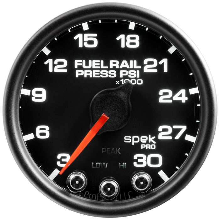 AutoMeter P32132 GAUGE; RAIL PRESS; 2 1/16in.; 30KPSI; STEPPER MOTOR W/PEAK/WARN; BLK/BLK; SPEK - Truck Part Superstore