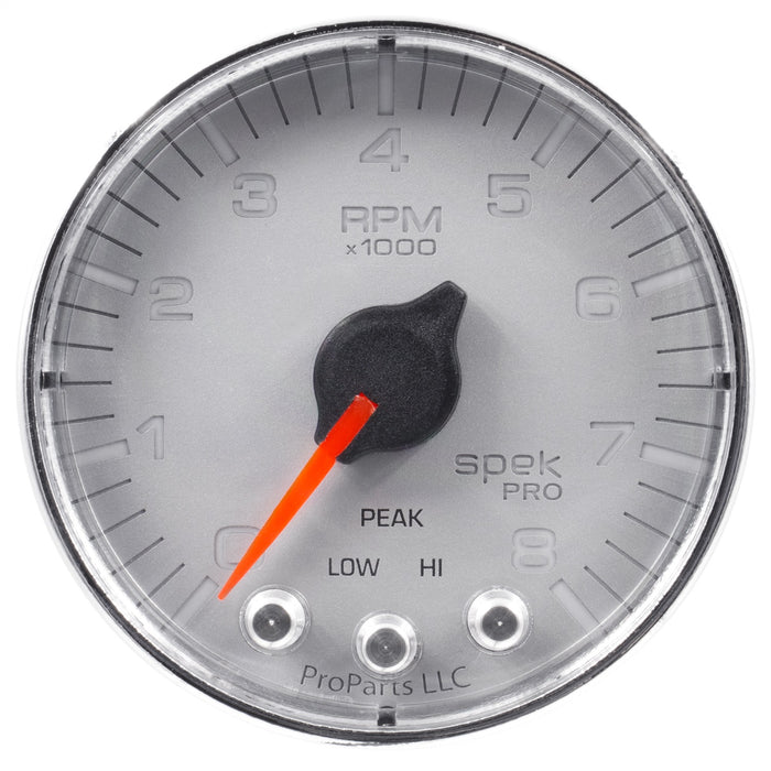 AutoMeter P334218 GAUGE; TACH; 2 1/16in.; 8K RPM; W/SHIFT LIGHT/PEAK MEM; SLVR/CHRM; SPEK-PRO - Truck Part Superstore