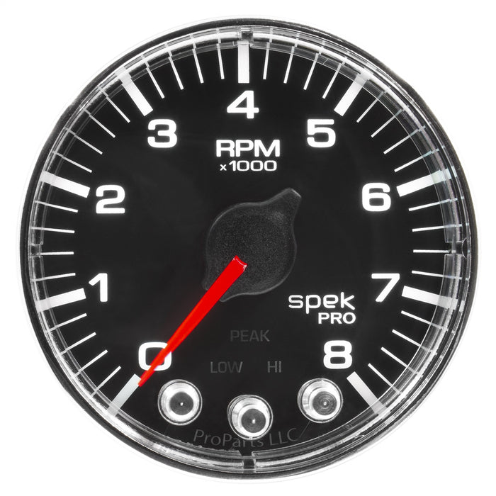 AutoMeter P334318 GAUGE; TACH; 2 1/16in.; 8K RPM; W/SHIFT LIGHT/PEAK MEM; BLK/CHRM; SPEK-PRO - Truck Part Superstore