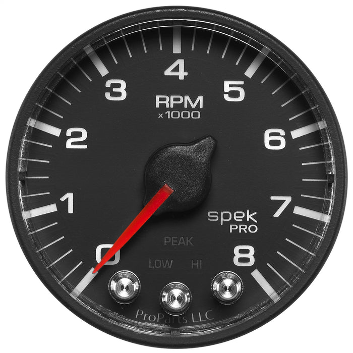 AutoMeter P334328 GAUGE; TACH; 2 1/16in.; 8K RPM; W/SHIFT LIGHT/PEAK MEM; BLK/BLK; SPEK-PRO - Truck Part Superstore