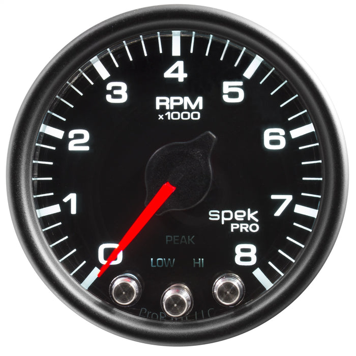 AutoMeter P33432 GAUGE; TACH; 2 1/16in.; 8K RPM; W/SHIFT LIGHT/PEAK MEM; BLK/BLK; SPEK-PRO - Truck Part Superstore