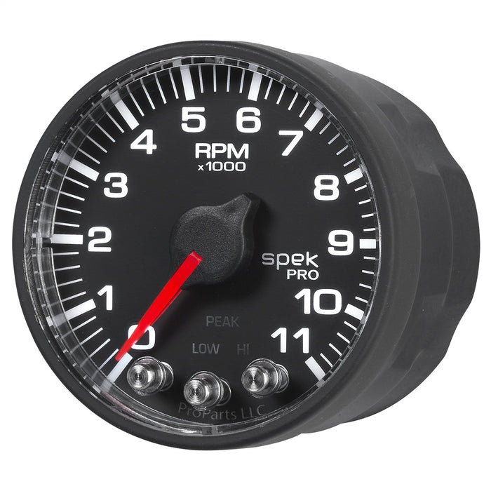 AutoMeter P336328 GAUGE; TACH; 2 1/16in.; 11K RPM; W/SHIFT LIGHT/PEAK MEM; BLK/BLK; SPEK-PRO - Truck Part Superstore