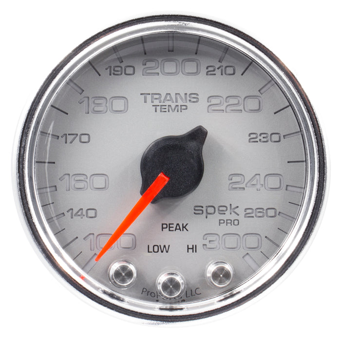 AutoMeter P34221 GAUGE; TRANS TEMP; 2 1/16in.; 300deg.F; STEPPER MOTOR W/PK/WRN; SLVR/CHRM; SPEK- - Truck Part Superstore