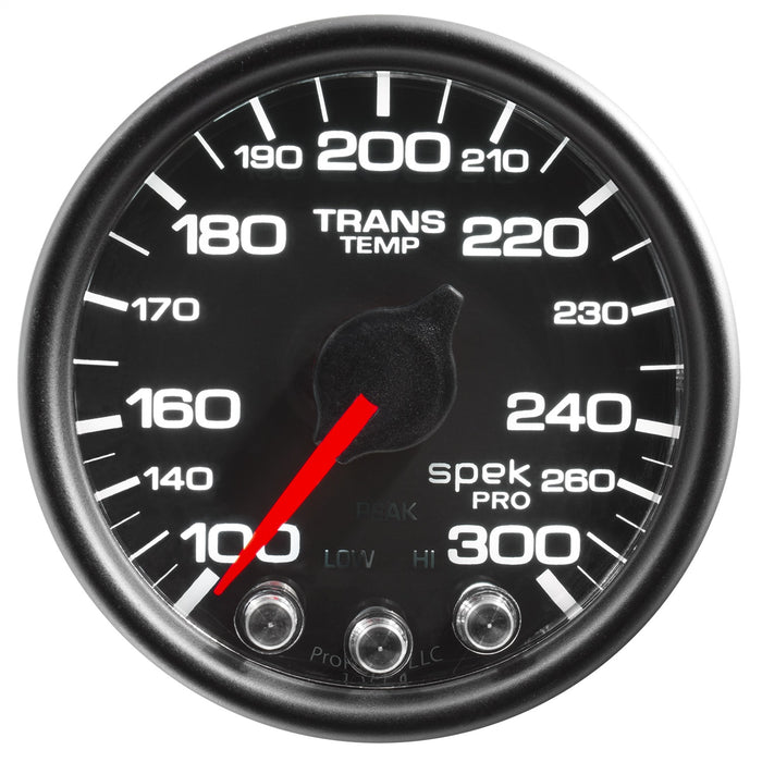 AutoMeter P34232 GAUGE; TRANS TEMP; 2 1/16in.; 300deg.F; STEPPER MOTOR W/PEAK/WRN; BLK/BLK; SPEK- - Truck Part Superstore
