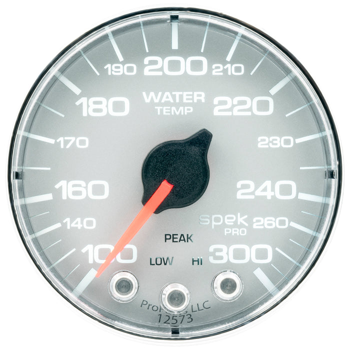 AutoMeter P346218 GAUGE; WATER TEMP; 2 1/16in.; 300deg.F; STEPPER MOTOR W/PEAK/WARN; SLVR/CHRM; SP - Truck Part Superstore