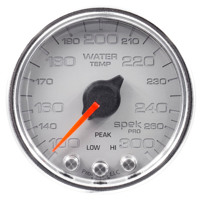 AutoMeter P34621 GAUGE; WATER TEMP; 2 1/16in.; 300deg.F; STEPPER MOTOR W/PEAK/WARN; SLVR/CHRM; SP - Truck Part Superstore