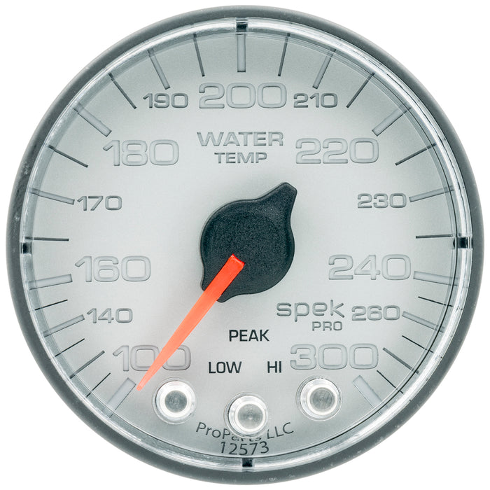 AutoMeter P346228 GAUGE; WATER TEMP; 2 1/16in.; 300deg.F; STEPPER MOTOR W/PEAK/WARN; SLVR/BLK; SPE - Truck Part Superstore