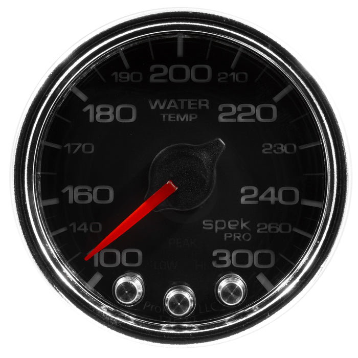 AutoMeter P34631 GAUGE; WATER TEMP; 2 1/16in.; 300deg.F; STEPPER MOTOR W/PEAK/WARN; BLK/CHRM; SPE - Truck Part Superstore