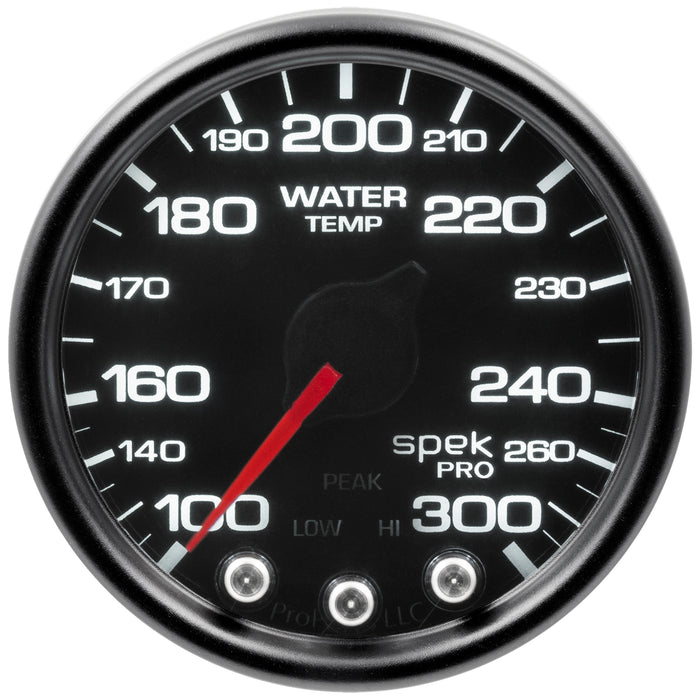 AutoMeter P34652 GAUGE; WATER TEMP; 2 1/16in.; 300deg.F; STEPPER MOTOR W/PK/WARN; BLK/SMKE/BLK; S - Truck Part Superstore