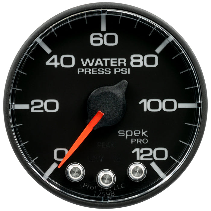AutoMeter P349328 GAUGE; WATER PRESS; 2 1/16in.; 120PSI; STEPPER MOTOR W/PK/WARN; SENSOR NOT INCL - Truck Part Superstore