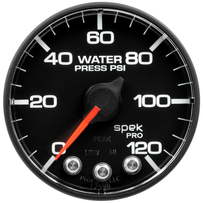 AutoMeter P349328 GAUGE; WATER PRESS; 2 1/16in.; 120PSI; STEPPER MOTOR W/PK/WARN; SENSOR NOT INCL - Truck Part Superstore
