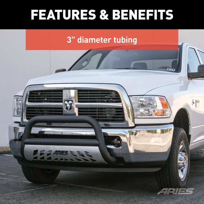 ARIES P35-2010 Pro Series 3" Black Steel Bull Bar, Select Toyota Tacoma - Truck Part Superstore