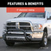 ARIES P35-9004 Pro Series 3in. Black Steel Bull Bar; Select Nissan NV; Titan XD - Truck Part Superstore