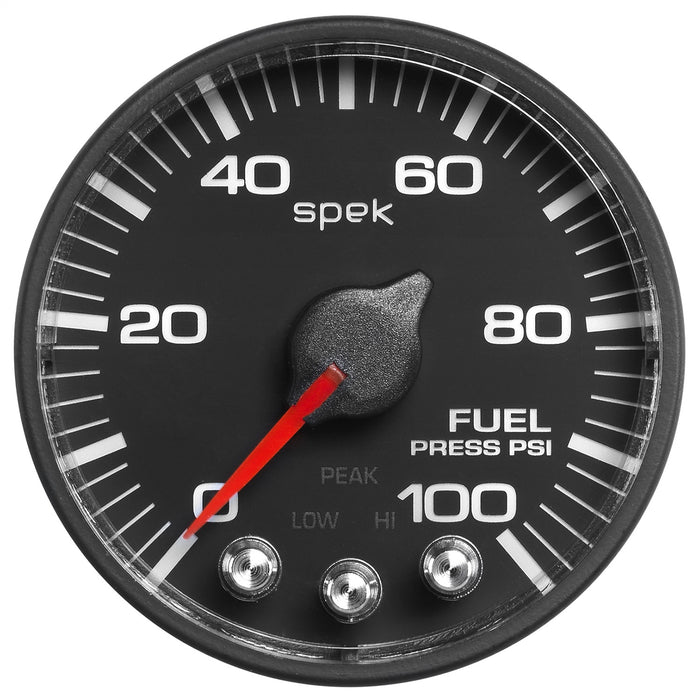 AutoMeter P514328 2-1/16in. FUEL PRESSURE; 0-100 PSI; SPEK-PRO; BLACK/BLACK; ECU - Truck Part Superstore