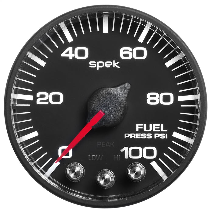 AutoMeter P514328 2-1/16in. FUEL PRESSURE; 0-100 PSI; SPEK-PRO; BLACK/BLACK; ECU - Truck Part Superstore