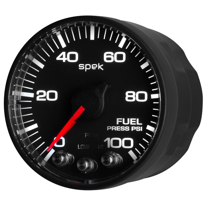 AutoMeter P514328 2-1/16in. FUEL PRESSURE; 0-100 PSI; SPEK-PRO; BLACK/BLACK; ECU - Truck Part Superstore