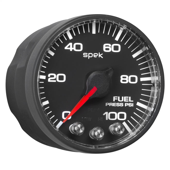 AutoMeter P514328 2-1/16in. FUEL PRESSURE; 0-100 PSI; SPEK-PRO; BLACK/BLACK; ECU - Truck Part Superstore