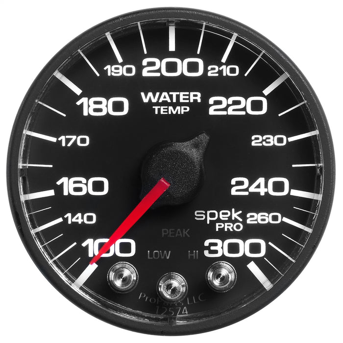 AutoMeter P546328 2-1/16in. WATER TEMPERATURE; 100-300 deg.F; SPEK-PRO; BLACK/BLACK; ECU - Truck Part Superstore