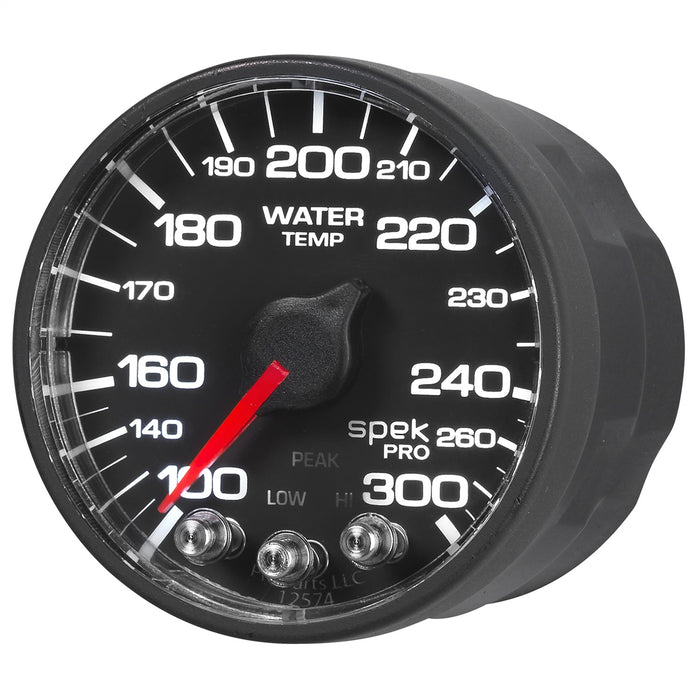 AutoMeter P546328 2-1/16in. WATER TEMPERATURE; 100-300 deg.F; SPEK-PRO; BLACK/BLACK; ECU - Truck Part Superstore