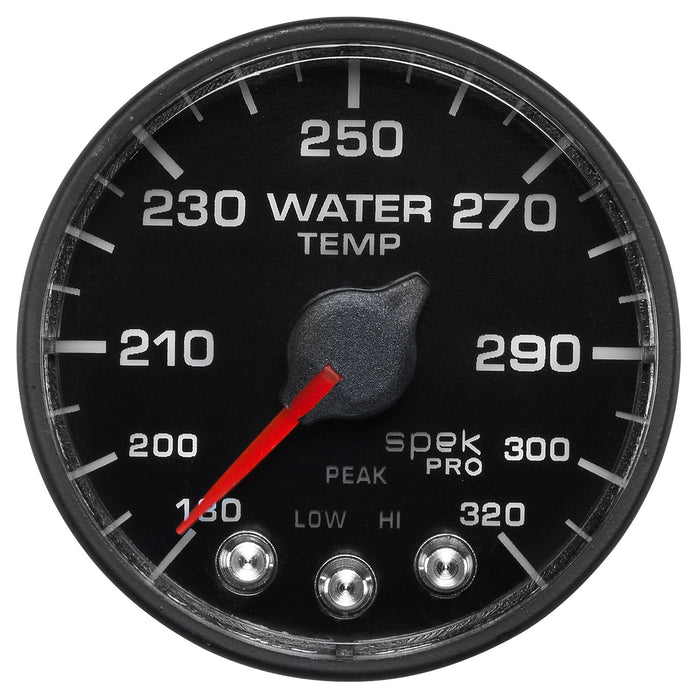 AutoMeter P552328-N1 2-1/16in. WATER TEMPERATURE; 180-320 deg.F; SPEK-PRO; BLACK/BLACK; ECU - Truck Part Superstore
