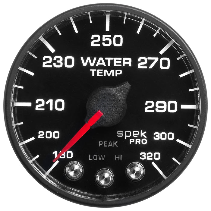 AutoMeter P552328-N1 2-1/16in. WATER TEMPERATURE; 180-320 deg.F; SPEK-PRO; BLACK/BLACK; ECU - Truck Part Superstore