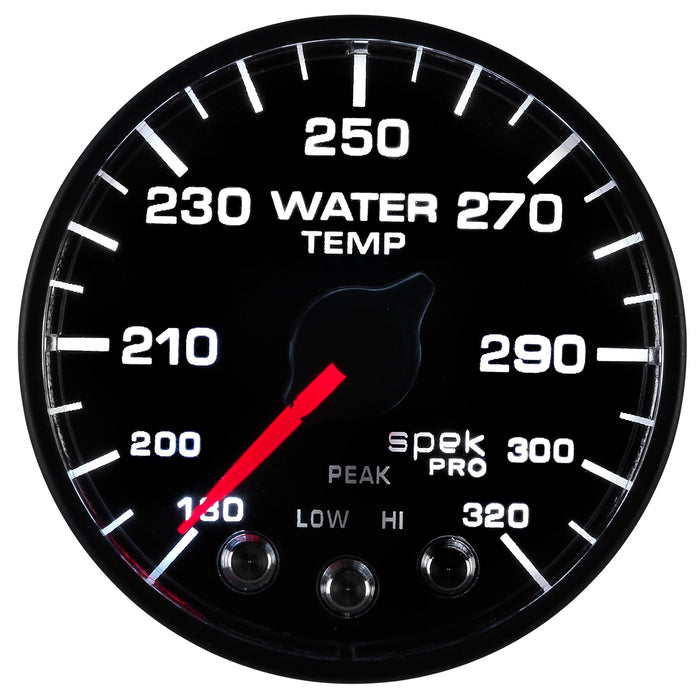AutoMeter P552328-N1 2-1/16in. WATER TEMPERATURE; 180-320 deg.F; SPEK-PRO; BLACK/BLACK; ECU - Truck Part Superstore