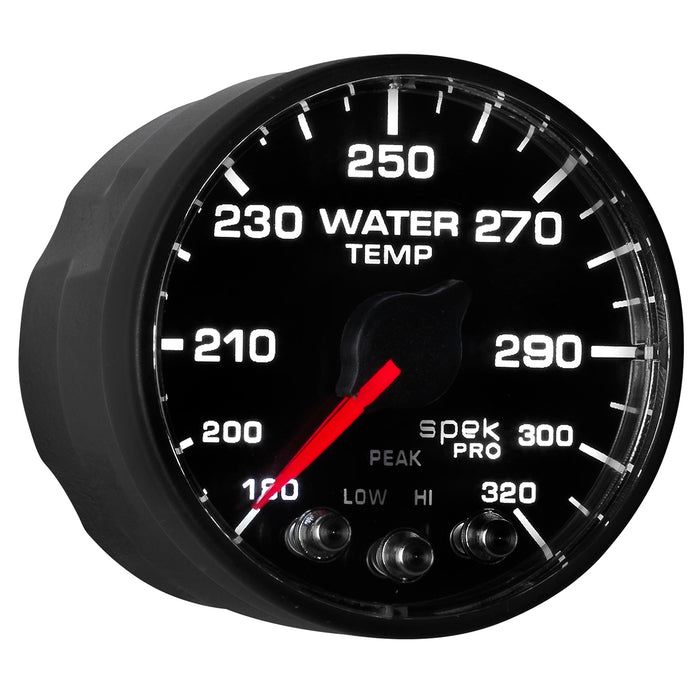 AutoMeter P552328-N1 2-1/16in. WATER TEMPERATURE; 180-320 deg.F; SPEK-PRO; BLACK/BLACK; ECU - Truck Part Superstore
