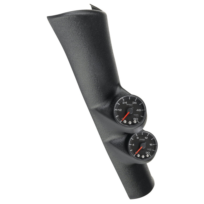 AutoMeter P72000 DIESEL GAUGE KIT; A-PILLAR; RAM 98-02; BOOST/EGT; 60PSI/2000deg.F; BLK; SPEK-PRO - Truck Part Superstore