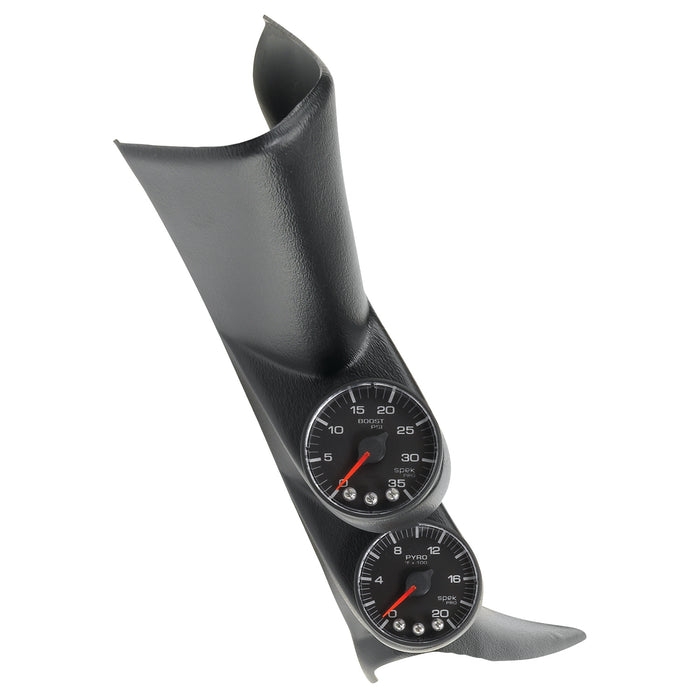 AutoMeter P72021 DIESEL GAUGE KIT; A-PILLAR W/SPKR; GM 01-07; BOOST/EGT; 35PSI/2Kdeg.F; BLK; SPEK - Truck Part Superstore