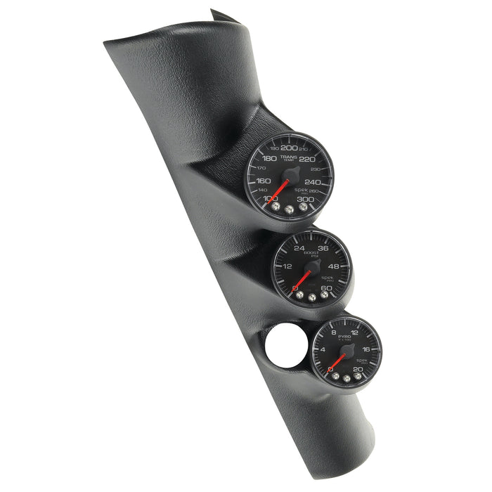 AutoMeter P73001 DSL GA KIT; A-PILLR W/SPKR; RAM 98-02; BST/EGT/TRANS; 60PSI/2Kdeg.F/300deg.F; BK - Truck Part Superstore