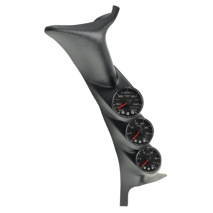 AutoMeter P73010 DSL GAUGE KIT; A-PILLR; FORD 99-07; BST/EGT/TRANS; 60PSI/2Kdeg.F/300deg.F; BLK; - Truck Part Superstore