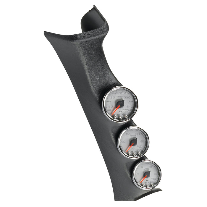AutoMeter P73012 DSL GAUGE KIT; A-PILLR; FORD 08-10; BST/EGT/TRANS; 60PSI/2Kdeg.F/300deg.F; SLVR; - Truck Part Superstore