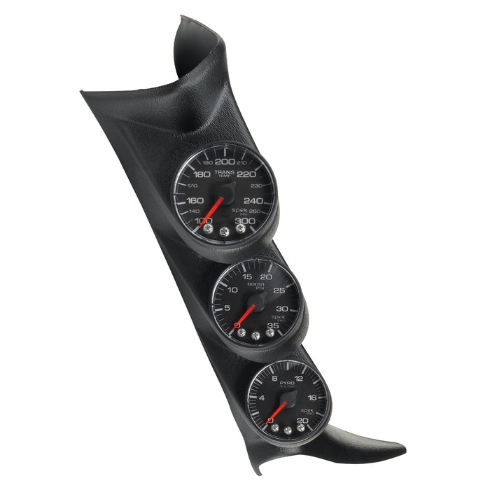 AutoMeter P73020 DIESEL GAUGE KIT; A-PILLR; GM 01-07; BST/EGT/TRANS; 35PSI/2Kdeg.F/300deg.F; BLK; - Truck Part Superstore