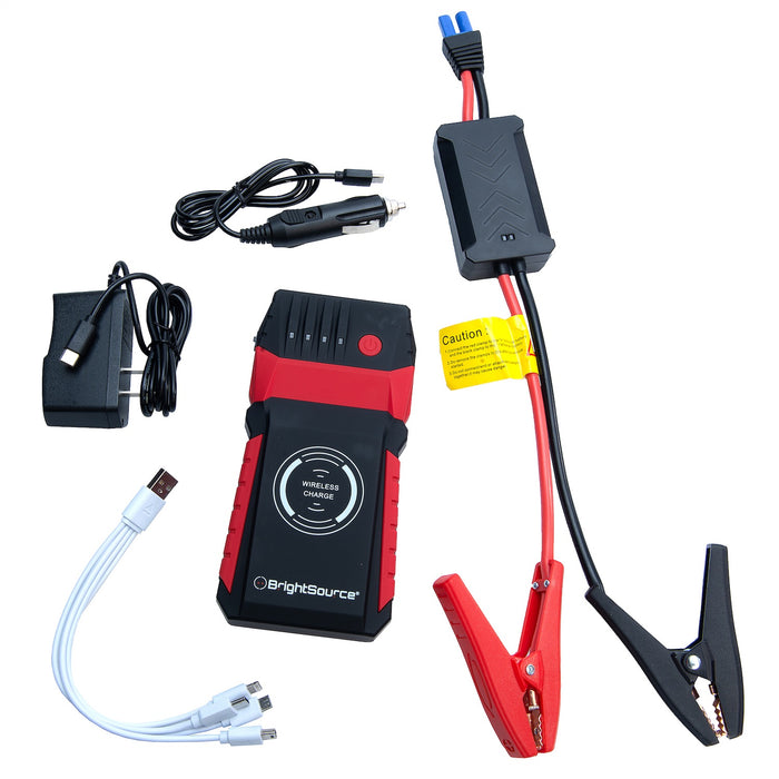 BrightSource PB600 Jump Starter; 600 Amp; With Wireless Phone Charger; - Truck Part Superstore