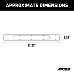 ARIES PC20OS Pro Series 30-Inch Brushed Stainless Light Bar Cover Plate - Truck Part Superstore
