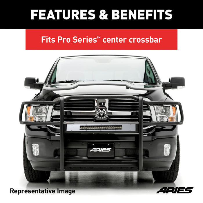 ARIES PC20OS Pro Series 30-Inch Brushed Stainless Light Bar Cover Plate - Truck Part Superstore