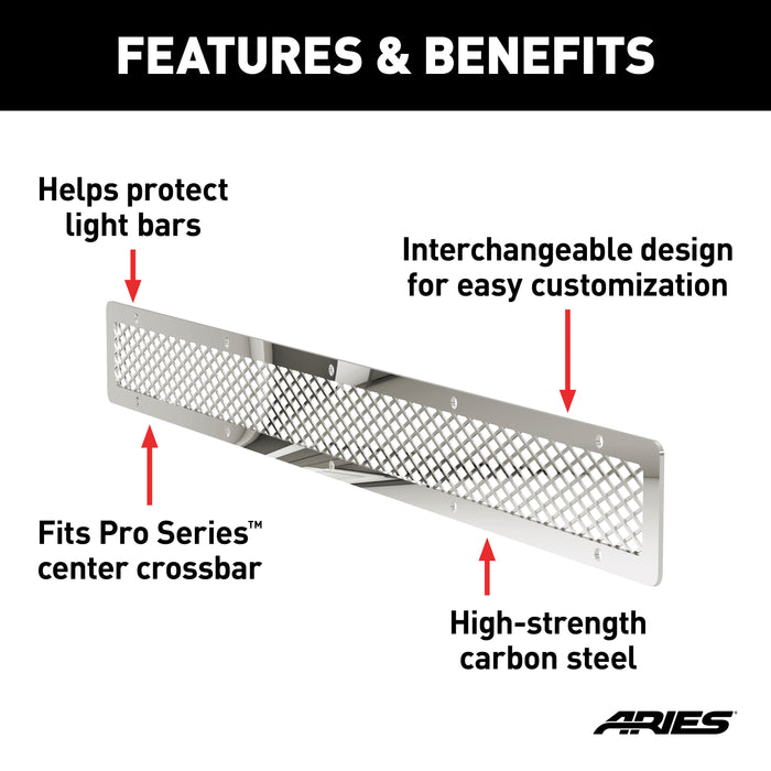 ARIES PC30MS Pro Series 30-Inch Polished Stainless Light Bar Cover Plate - Truck Part Superstore