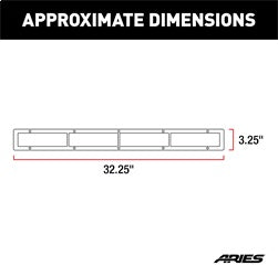 ARIES PC30OS Pro Series 30-Inch Brushed Stainless Light Bar Cover Plate - Truck Part Superstore