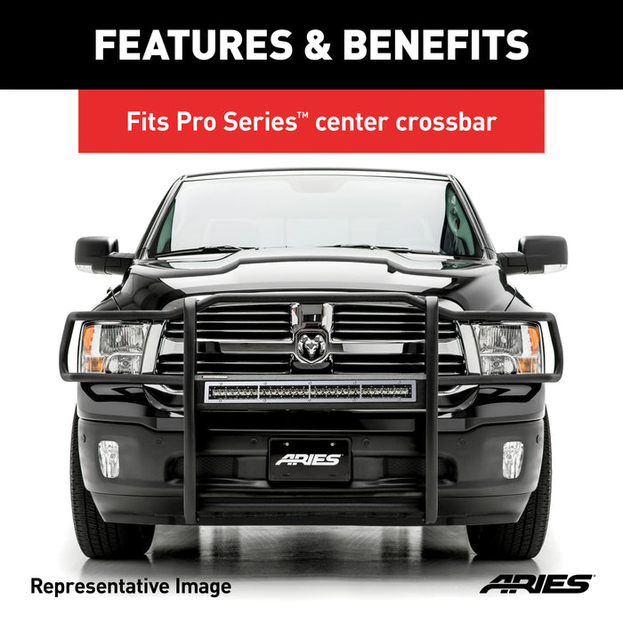 ARIES PC30OS Pro Series 30-Inch Brushed Stainless Light Bar Cover Plate - Truck Part Superstore