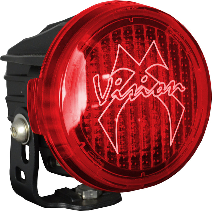 Vision X Lighting 9890937 Optimus Round Series Pcv Red Cover Wide Flood Beam - Truck Part Superstore