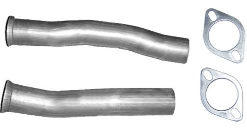 Pypes Performance Exhaust PFF10K Mid Pipe Exhaust Pipe 2.5 in LH 15 3/4 in RH 17 3/4 in Flanges Incl Natural 409 Stainless Steel Pypes Exhaust - Truck Part Superstore