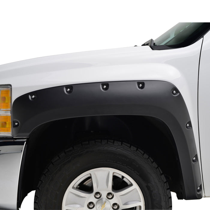 TrailFX PFFD3005T Bolt On Style; 2 Inch Tire Coverage; Textured Black; ABS Plastic; Set of 4 - Truck Part Superstore