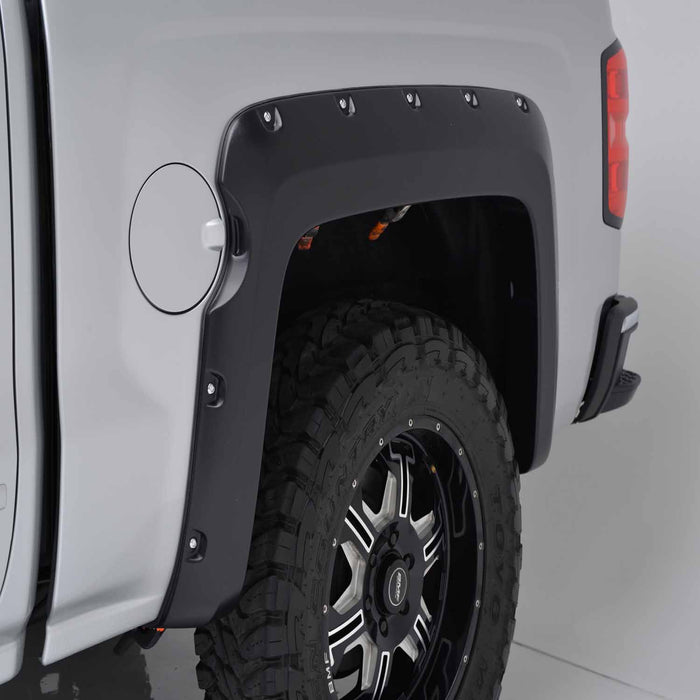TrailFX PFFC3002T 2 Inch Tire Coverage Textured Black ABS Plastic Set of 4 - Truck Part Superstore