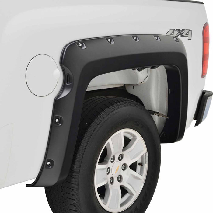TrailFX PFFC3003T 2 Inch Tire Coverage Textured Black ABS Plastic Set of 4 - Truck Part Superstore