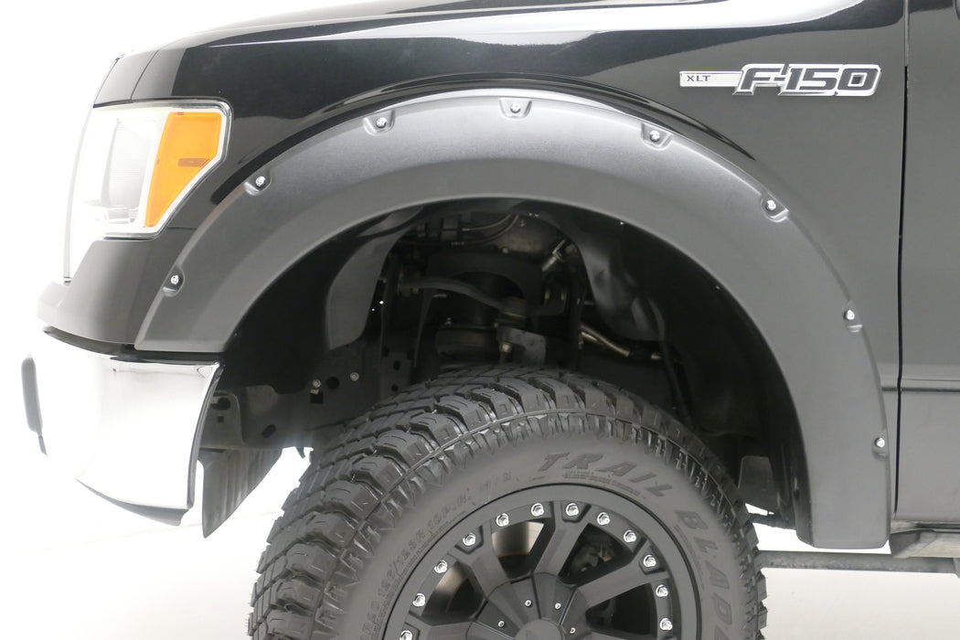 TrailFX PFFF3002S 2 Inch Tire Coverage Smooth Black ABS Plastic Set of 4 - Truck Part Superstore