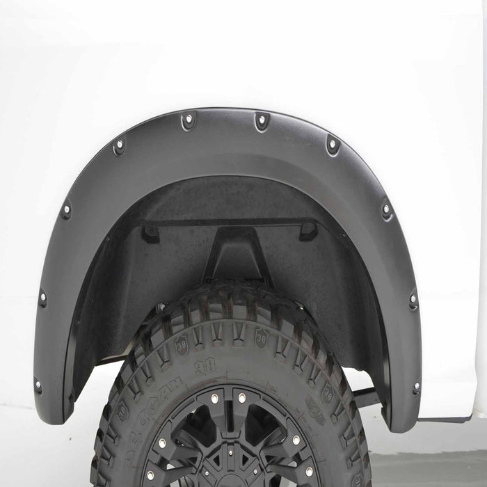 TrailFX PFFD3002T 2 Inch Tire Coverage Textured Black ABS Plastic Set of 4 - Truck Part Superstore